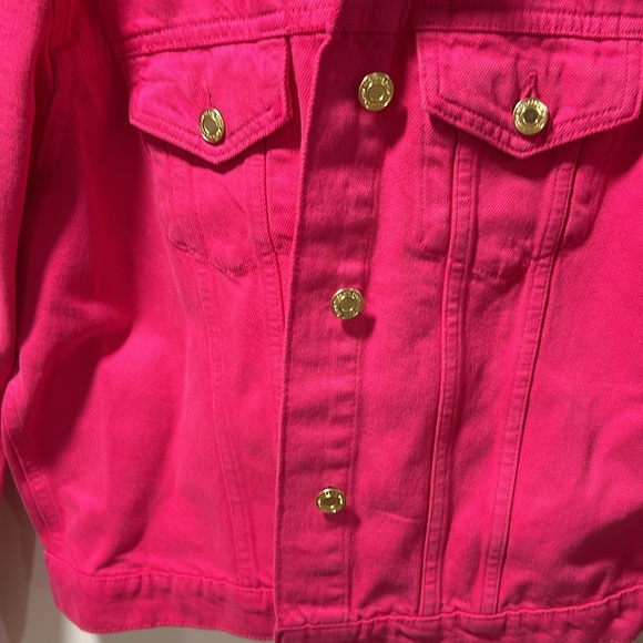 Michael Kors pink denim jacket excellent condition size Large - Picture 2 of 6